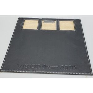 Alicia Klein Executive Mousepad Black Faux Leather Embossed AMD‎ Vision Logo AK2